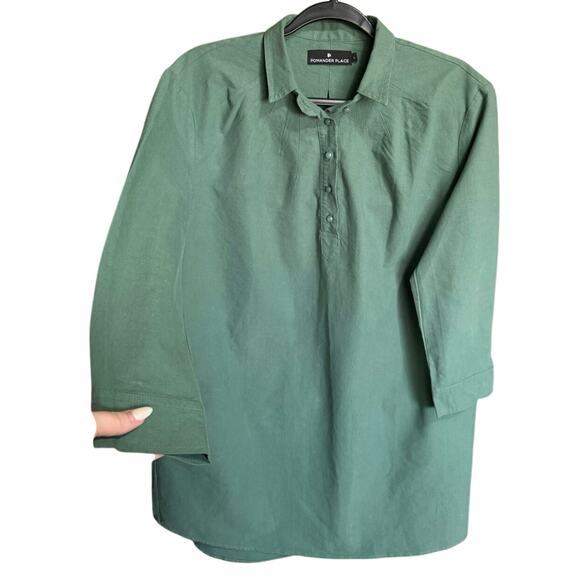 Tuckernuck’s Pomander Place Polly Dress Collared Boxy Fit Green Size Large - Picture 6 of 13